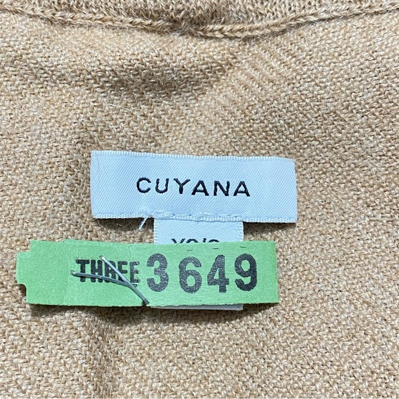 CUYANA 100% ALPACA PONCHO SWEATER IN CAMEL OVERSIZED XS/S - Picture 12 of 13
